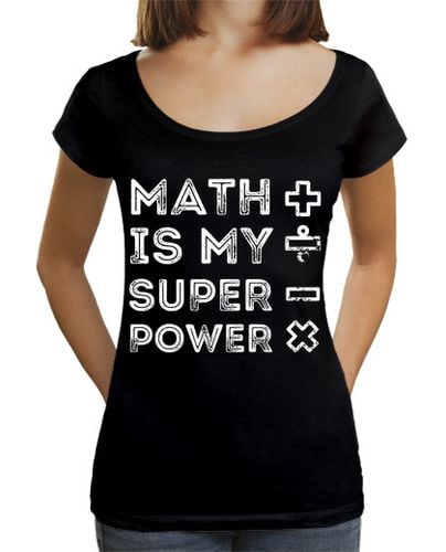 Camiseta Mujer Cuello Ancho Loose Fit las matemáticas son mi poder matemática laTostadora - latostadora.com - Modalova