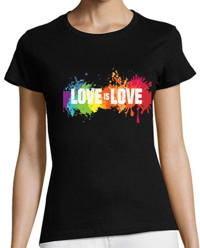 Camiseta mujer Love is Love pintura - latostadora.com - Modalova