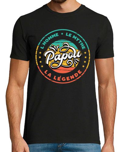 Camiseta Hombre Manga Corta papou cadeau grand-père humor laTostadora - latostadora.com - Modalova