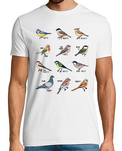 Camiseta Hombre Manga Corta colección de aves silvestres observació laTostadora - latostadora.com - Modalova