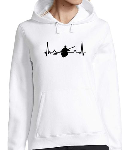 Sudadera Con Capucha Para Mujer kayak latido del corazón línea gracioso laTostadora - latostadora.com - Modalova