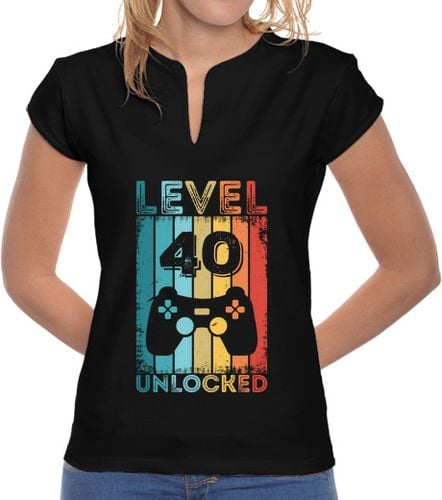 Camiseta Mujer Cuello Mao nivel de juego 40 desbloqueado 40 cumpl laTostadora - latostadora.com - Modalova