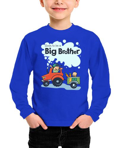 Camiseta niños anuncio de embarazo 2021 pronto hermano mayor colorido dibujo de tractor de estilo de dibujos animad - latostadora.com - Modalova