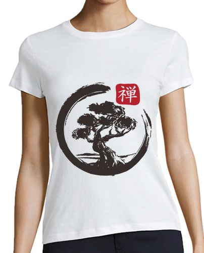 Camiseta mujer zen bonsai árbol enso círculo japonesas - latostadora.com - Modalova