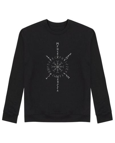 Sudadera Sin Capucha Unisex aegishjalmur futhark runas yelmo de aso laTostadora - latostadora.com - Modalova