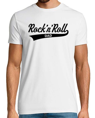 Camiseta papá rock and roll - negro - latostadora.com - Modalova