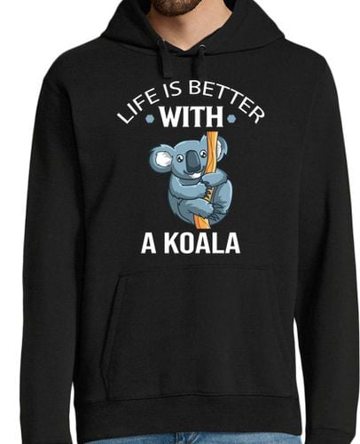 Sudadera Con Capucha Para Hombre la vida es mejor con un koala yo koalab laTostadora - latostadora.com - Modalova