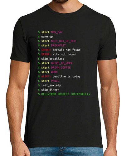 Camiseta la vida de un programador codificando u - latostadora.com - Modalova
