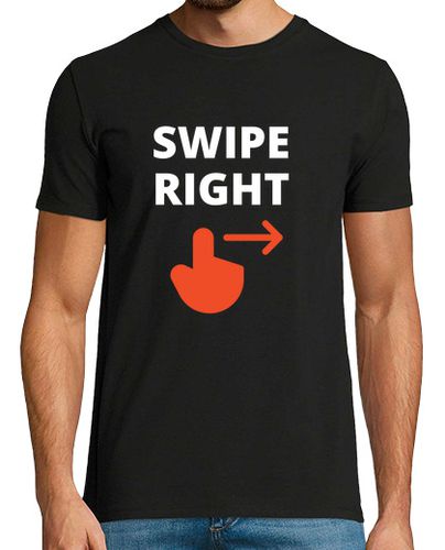 Camiseta Tinder Swipe right, camiseta hombre, manga corta - latostadora.com - Modalova