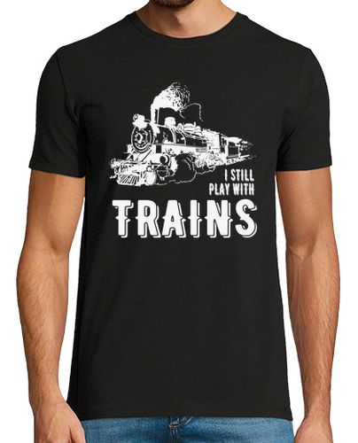 Camiseta Hombre Manga Corta todavía juego con trenes diseño de camiseta viajes laTostadora - latostadora.com - Modalova