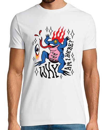 Camiseta rana en llamas trippy surrealista - latostadora.com - Modalova