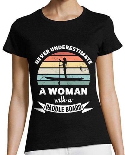 Camiseta Mujer Manga Corta mujer paddleboarding regalo divertido p laTostadora - latostadora.com - Modalova