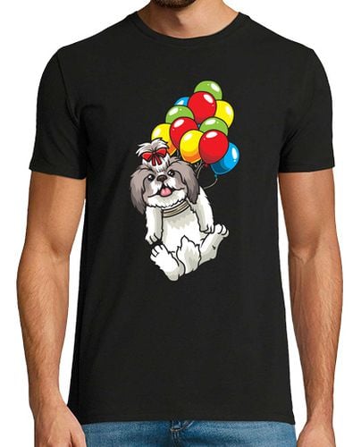 Camiseta Hombre Manga Corta perro shih tzu con globos laTostadora - latostadora.com - Modalova