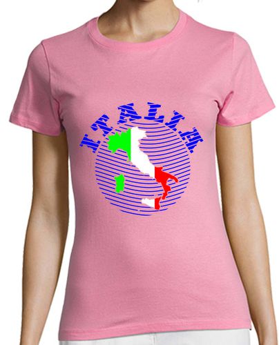 Camiseta mujer Italia diseño en colores azul y bandera laTostadora - latostadora.com - Modalova