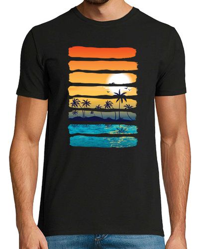 Camiseta verano sol palmera playa océano artístico paraíso vacaciones - latostadora.com - Modalova