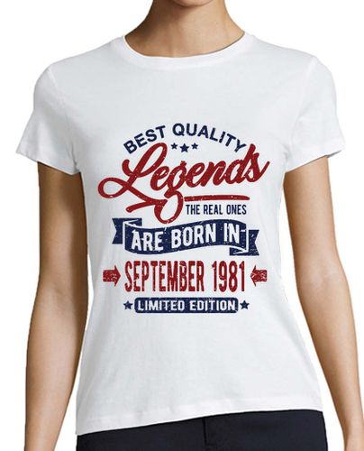 Camiseta mujer Leyendas septiembre 1981 - latostadora.com - Modalova