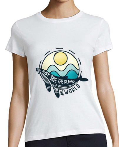 Camiseta mujer Save the planet, change the world - latostadora.com - Modalova