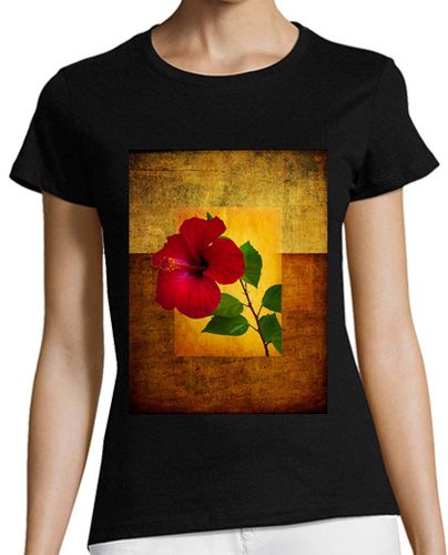 Camiseta Mujer Manga Corta hibiscus rojo laTostadora - latostadora.com - Modalova