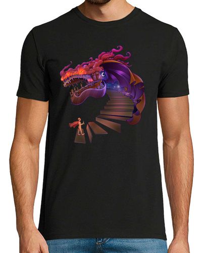 Camiseta Hombre Manga Corta DRAGÓN DE FUEGO EFECTO VISUAL laTostadora - latostadora.com - Modalova