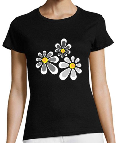 Camiseta Mujer Manga Corta MARGARITAS GRISES laTostadora - latostadora.com - Modalova