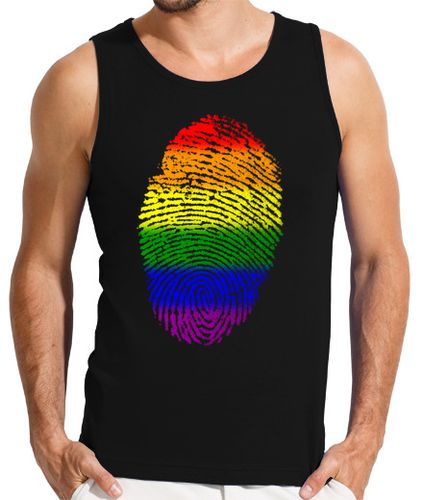 Camiseta Huella Digial Orgullo Gay Arcoíris - latostadora.com - Modalova