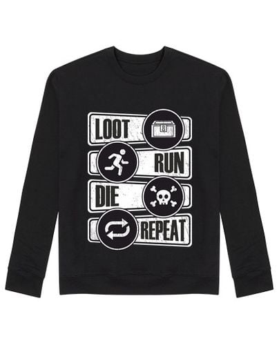 Sudadera Sin Capucha Unisex Loot Run Die Repeat laTostadora - latostadora.com - Modalova