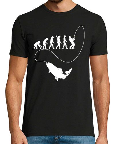 Camiseta Hombre Manga Corta evolución de la pesca del pescador laTostadora - latostadora.com - Modalova