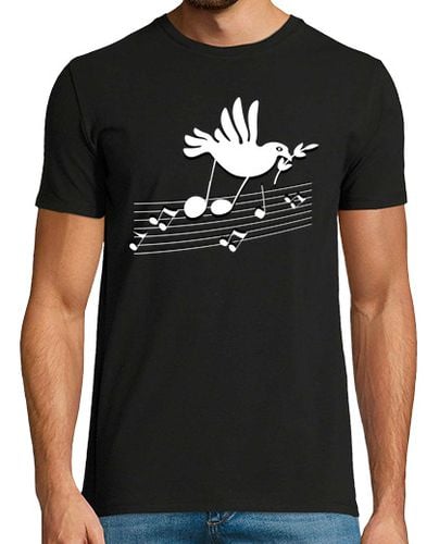 Camiseta Hombre Manga Corta Paloma de la Paz MUSICAL t-shirt laTostadora - latostadora.com - Modalova