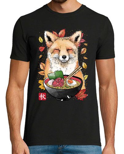 Camiseta Hombre Manga Corta Fox, Leaves and Ramen laTostadora - latostadora.com - Modalova