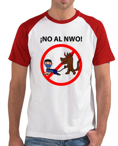 Camiseta Hombre Estilo Béisbol No al New World Order laTostadora - latostadora.com - Modalova