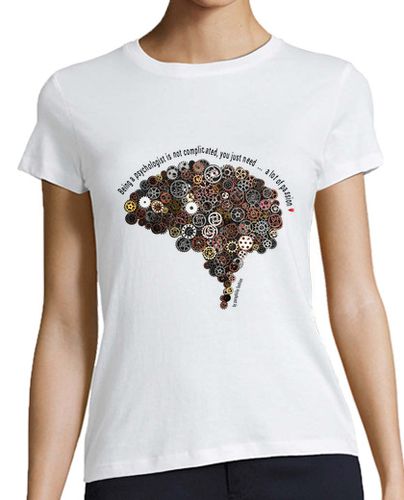 Camiseta Mujer Manga Corta Psicologia cerebro machine, camiseta mujer. laTostadora - latostadora.com - Modalova