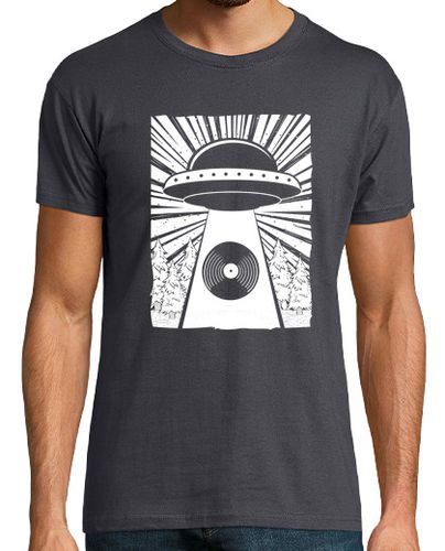 Camiseta Vinyl Records Abduction UFO Gift for Music Lovers - latostadora.com - Modalova