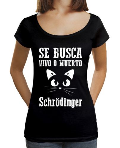 Camiseta mujer Gato de Schrodinger - latostadora.com - Modalova