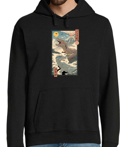 Sudadera Con Capucha Para Hombre jurásico ukiyo-e 2 laTostadora - latostadora.com - Modalova