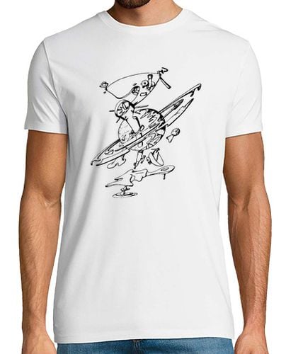 Camiseta Hombre Manga Corta Astronomía93 Negro laTostadora - latostadora.com - Modalova