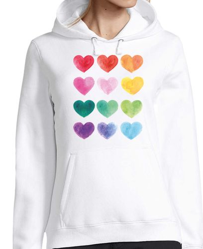 Sudadera Con Capucha Para Mujer Corazones de colores laTostadora - latostadora.com - Modalova