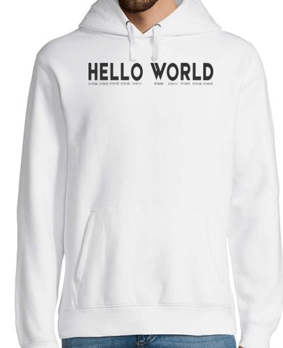 Sudadera Con Capucha Para Hombre Hello World. Código Binario laTostadora - latostadora.com - Modalova