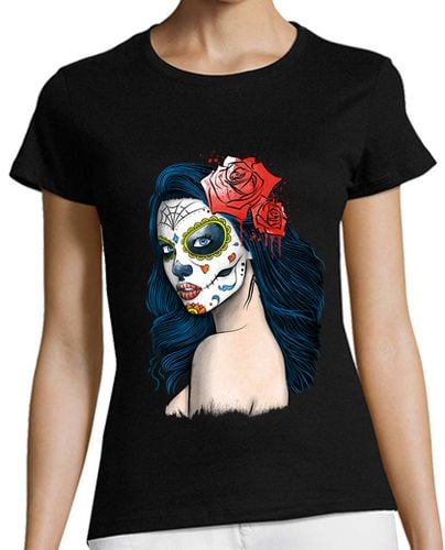 Camiseta Mujer Manga Corta La Calavera Catrina laTostadora - latostadora.com - Modalova