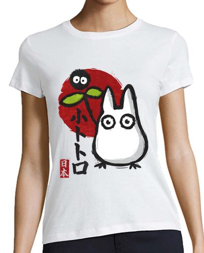 Camiseta mujer Little White Spirit. Chibi-Totoro - latostadora.com - Modalova