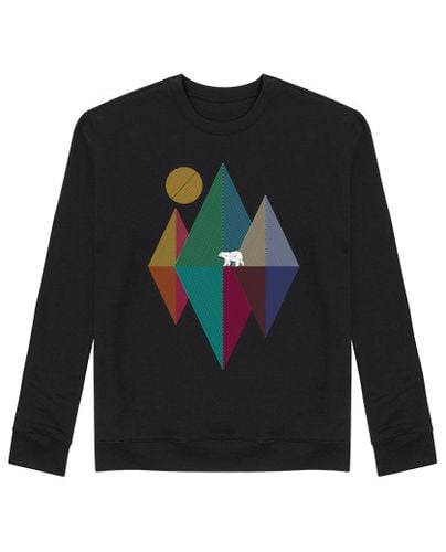 Sudadera Sin Capucha Unisex oso de montaña geométrico laTostadora - latostadora.com - Modalova