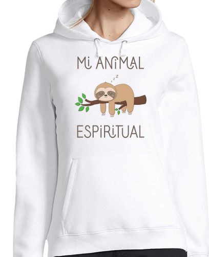 Sudadera Con Capucha Para Mujer Perezoso, Mi Animal Espiritual Mujer, sudadera con capucha, blanco laTostadora - latostadora.com - Modalova