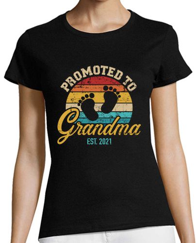 Camiseta mujer ascendido a abuela 2021 vintage retro - latostadora.com - Modalova