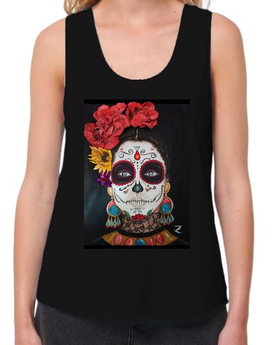 Camiseta Mujer Tirantes Loose Fit Catrina Mujer, tirantes anchos Loose Fit, negra laTostadora - latostadora.com - Modalova