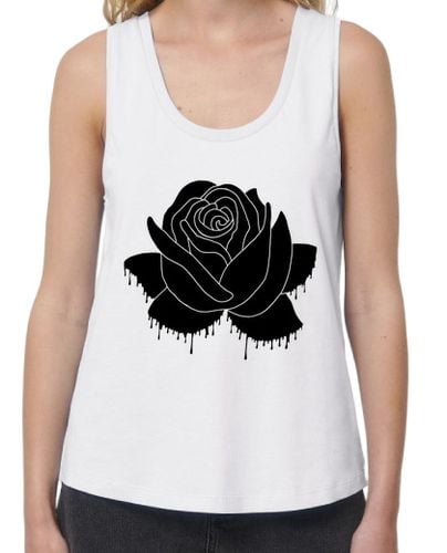 Camiseta Mujer Tirantes Loose Fit graffiti de rosa negra laTostadora - latostadora.com - Modalova