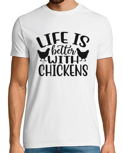 Camiseta Hombre Manga Corta Life Is Better With Chickens laTostadora - latostadora.com - Modalova