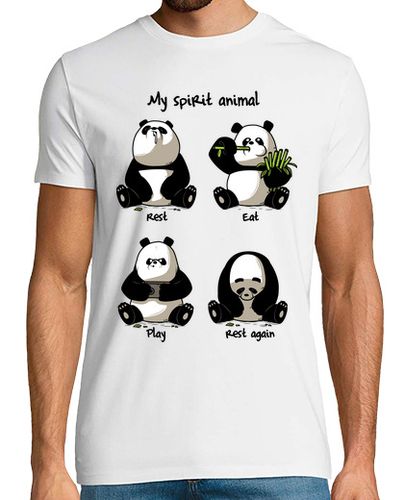 Camiseta Hombre Manga Corta Panda spirit animal laTostadora - latostadora.com - Modalova