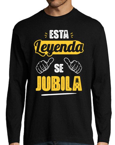 Camiseta Hombre Manga Larga Esta Leyenda Se Jubila V2 laTostadora - latostadora.com - Modalova