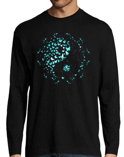 Camiseta Hombre Manga Larga mariposas yin yang laTostadora - latostadora.com - Modalova