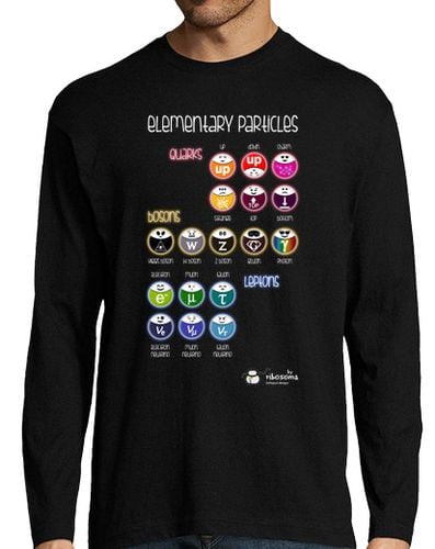 Camiseta Hombre Manga Larga Elementary particles ❍ (fondos oscuros) laTostadora - latostadora.com - Modalova