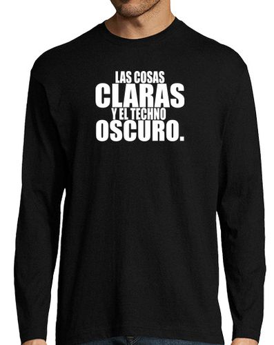 Camiseta Hombre Manga Larga LAS COSAS CLARAS TECHNO OSCURO laTostadora - latostadora.com - Modalova